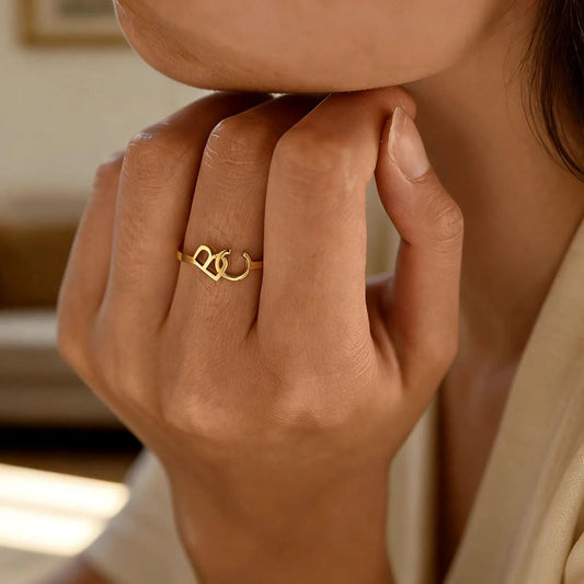 Stylish Custom Initial Ring 