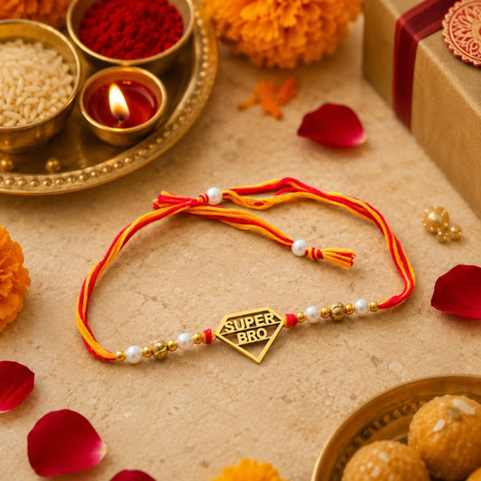 Super Bro Gold and Silver Plated Rakhi