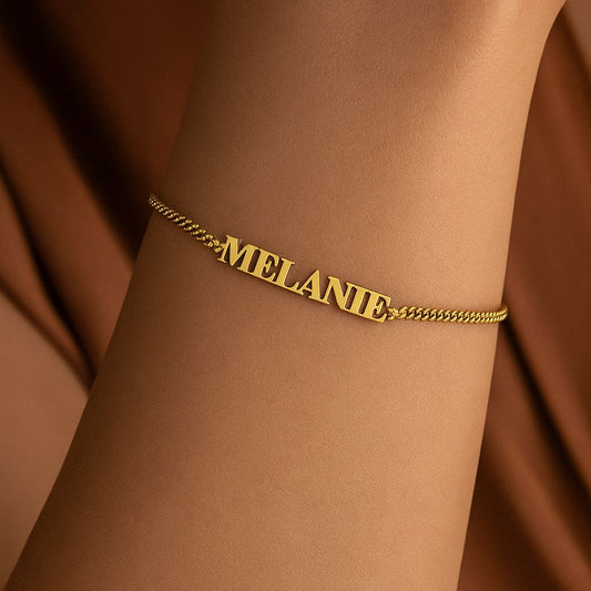Custom Curb Chain Name Bracelet