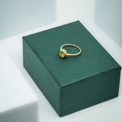 Yellow Quartz Gemstone Ring