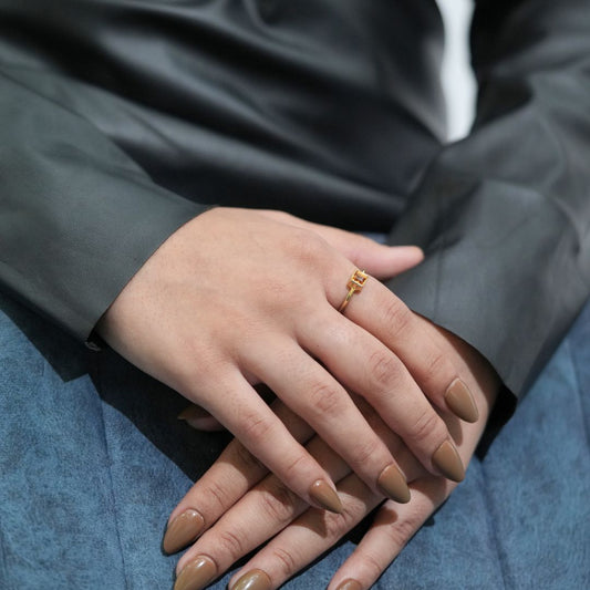 Yellow Topaz Gemstone Ring