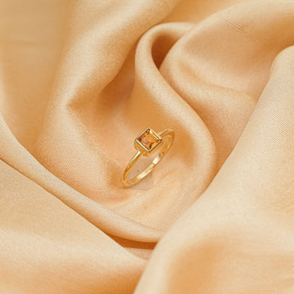 Yellow Topaz Gemstone Ring